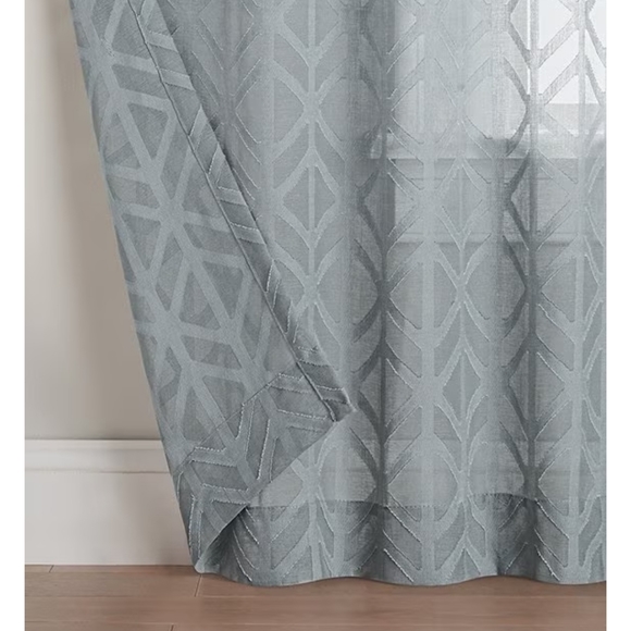 Perfect Pair Garrison Clip Sheer Drapery Panel Pair - Picture 6 of 7